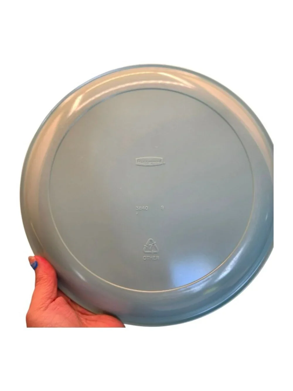Rubbermaid Blue Plastic Plates Set Of 4 Lightweight Durable 10-Inch Round Dinner